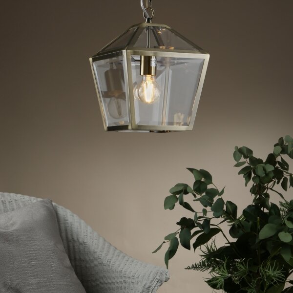 Där Lighting CHU0175 - Luster na reťazi CHURCHILL 1xE27/60W/230V mosadz