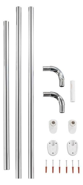 Univerzálna rohová tyč na sprchový záves Wenko Shower Curtain Rod