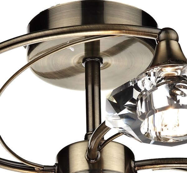Där Lighting LUT0675 - Prisadený luster LUTHER 6xG9/40W/230V mosadz