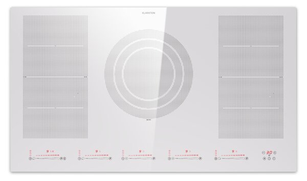 Klarstein Masterzone 90 Flex, indukčná varná doska, max. 12 600 W, vstavaná, 5 zón, 2 Flex zóny, technológia ThermoBoost, Smart Flex