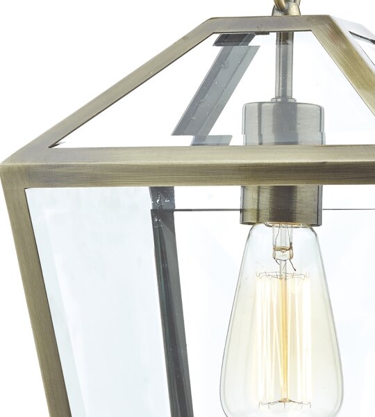 Där Lighting CHU0175 - Luster na reťazi CHURCHILL 1xE27/60W/230V mosadz