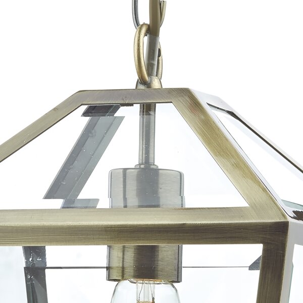 Där Lighting CHU0175 - Luster na reťazi CHURCHILL 1xE27/60W/230V mosadz