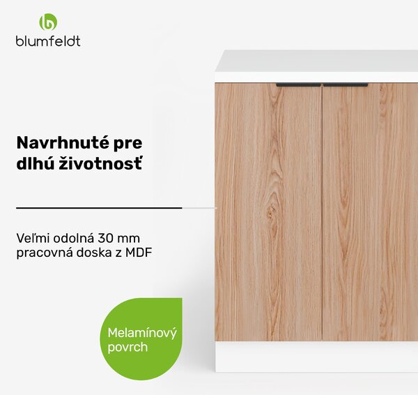 Blumfeldt WoodVista regálová jednotka | Praktické usporiadanie políc | Ľahko udržiavateľné materiály | Úložný priestor