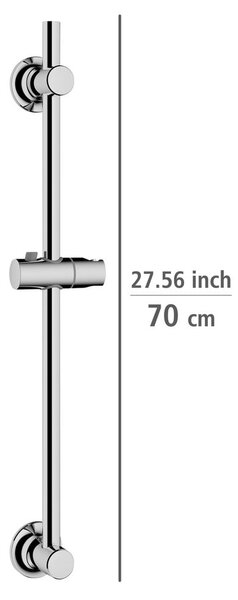 Samodržiaca sprchová tyč z nerezovej ocele v lesklej striebornej farbe 70 cm – Wenko