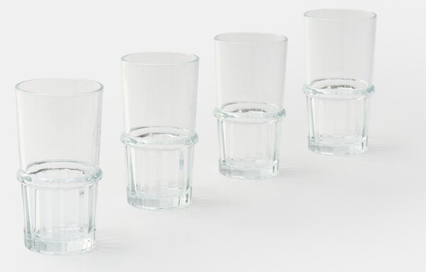 Sinsay - Súprava pohárov s tvarovaným dnom 4 pack - clear