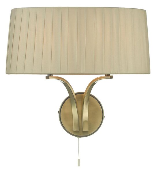 Där Lighting CRI0929 - Nástenné svietidlo CRISTIN 2xE14/40W/230V mosadz/taupe
