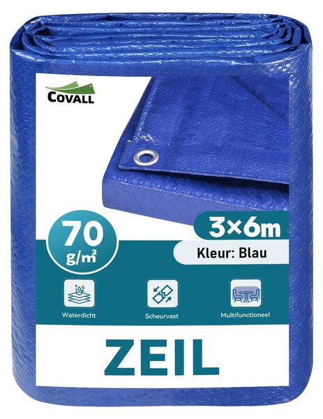 Vodotesná plachta, 70 g/m², rozmery 3x6 metrov, s okami