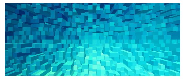 Obraz - abstraktné kocky (120x50 cm)