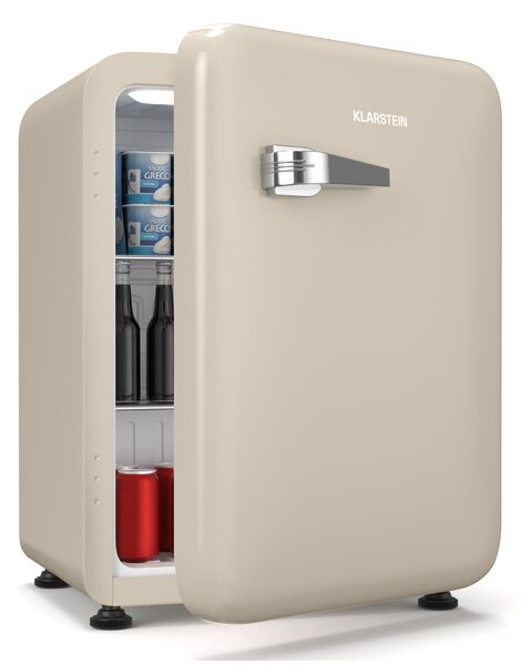 Klarstein Audrey Evo mini chladnička, 68 l, retro dizajn, tichá, kompaktná, 3 farby