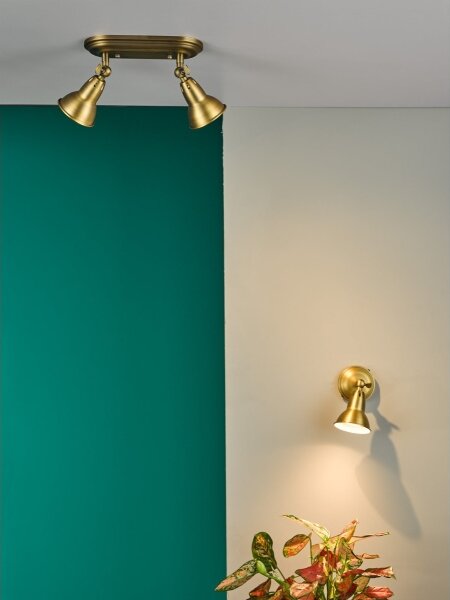 Där Lighting NAT0742 - Nástenné bodové svietidlo NATHANIEL 1xGU10/11W/230V mosadz