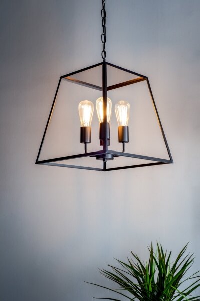Där Lighting ACA8622 - Luster na reťazi ACADEMY 4xE27/60W/230V čierny