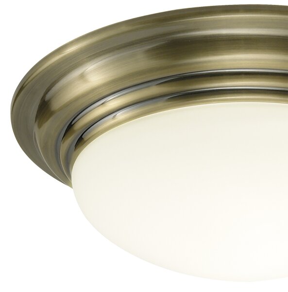 Där Lighting BAR5275 - Kúpeľňové stropné svietidlo BARCLAY 1xE27/60W/230V pr. 31 cm mosadz