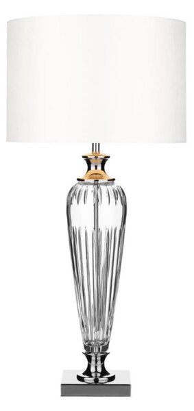 Där Lighting HIN4208 - Stolná lampa HINTON 1xE27/60W/230V biela/lesklý chróm