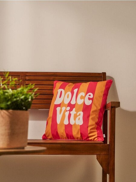 Sinsay - Obliečka na vankúš s nápisom „Dolce Vita” - viacfarebná