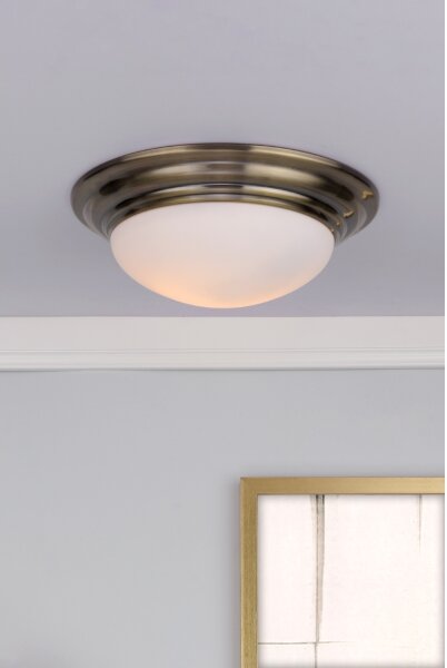 Där Lighting BAR5275 - Kúpeľňové stropné svietidlo BARCLAY 1xE27/60W/230V pr. 31 cm mosadz
