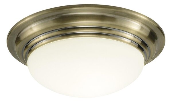 Där Lighting BAR5275 - Kúpeľňové stropné svietidlo BARCLAY 1xE27/60W/230V pr. 31 cm mosadz