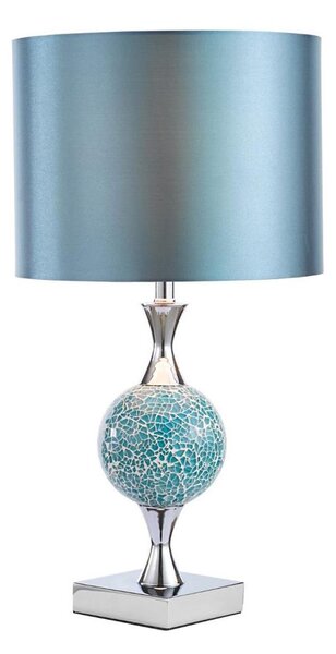 Där Lighting ELS4223 - Stolná lampa ELSA 1xE27/40W/230V modrá/lesklý chróm