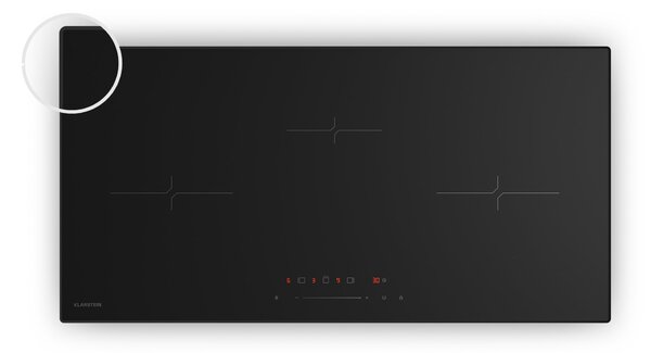 Klarstein Velaire úzka indukčná varná doska, elegantná, minimalistická, výkonná, 3 varné zóny, 5500 W, 80 cm
