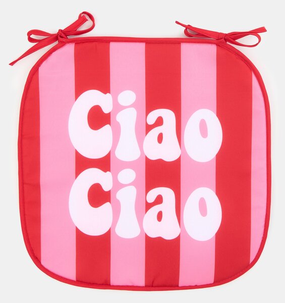 Sinsay - Vankúš na stoličku s nápisom „Ciao Ciao” - ružová