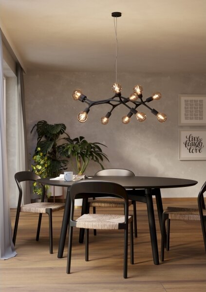 Eglo 98347 - Luster na lanku BOCADELLA 12xE27/60W/230V