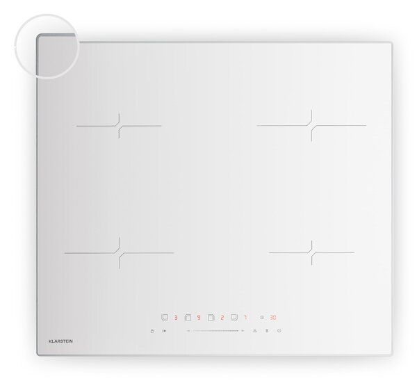 Klarstein Velaire indukčná varná doska, elegantná, minimalistická, výkonná, 4 varné zóny, 7000 W, 60 cm
