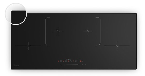 Klarstein Velaire úzke indukčné varné dosky | Elegantné, minimalistické, výkonné | 4 varné zóny | 7000 W | 90 cm