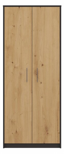 TP Living Knižnica OLIV 2D antracit/dub artisan