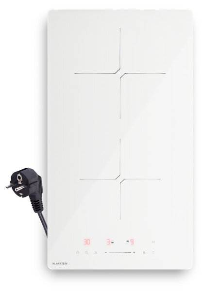 Klarstein PowerGlide indukčná varná doska | Moderná, kompaktná a výkonná | 2 varné zóny | 3500 W | 30 cm