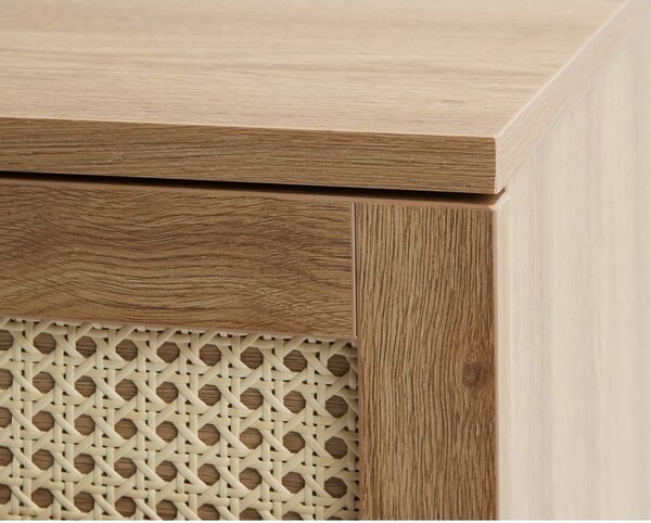 Nízka komoda v dekore duba v prírodnej farbe 80x75 cm Pensacola – Unique Furniture