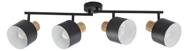 Stropné Lampa Lindby, Lenja, stmievateľné, Čierna, Obývacia izba, Kov, Moderný