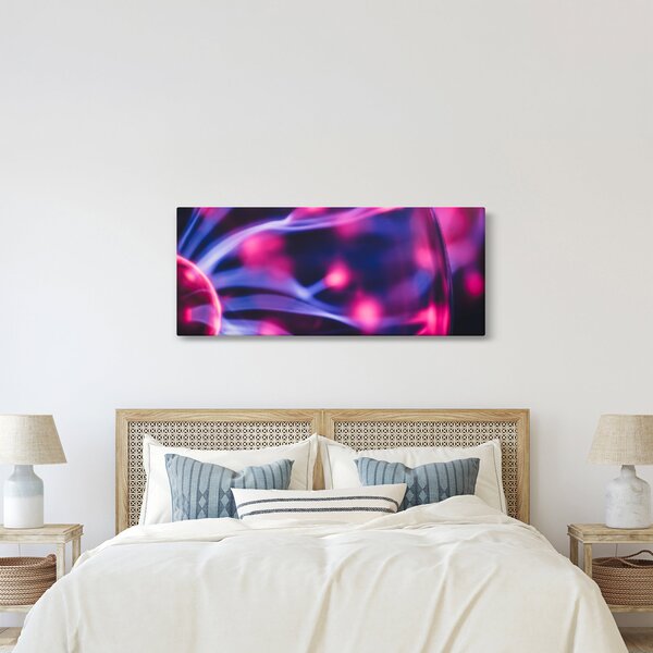 Abstraktný fialový obraz (120x50 cm)