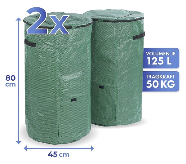 Zelené kompostéry v súprave 2 ks 125 l – Maximex