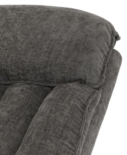 TV-H9327 GREY2, Luxusné polohovacie kreslo, sivá látka s manuálnym ovládaním