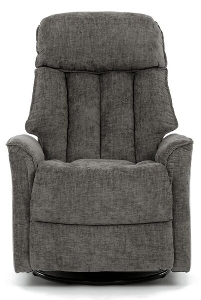 TV-H9327 GREY2, Luxusné polohovacie kreslo, sivá látka s manuálnym ovládaním