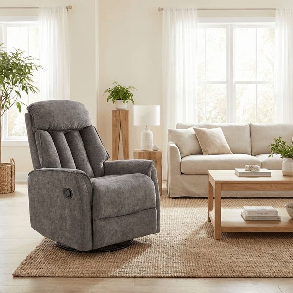 TV-H9327 GREY2, Luxusné polohovacie kreslo, sivá látka s manuálnym ovládaním