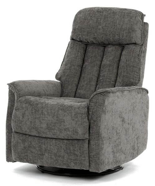 TV-H9327 GREY2, Luxusné polohovacie kreslo, sivá látka s manuálnym ovládaním