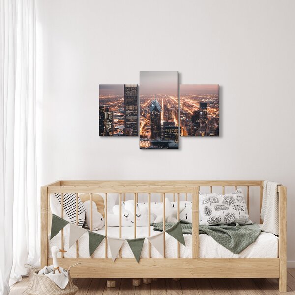 Obraz svietiacej metropoly (90x60 cm)
