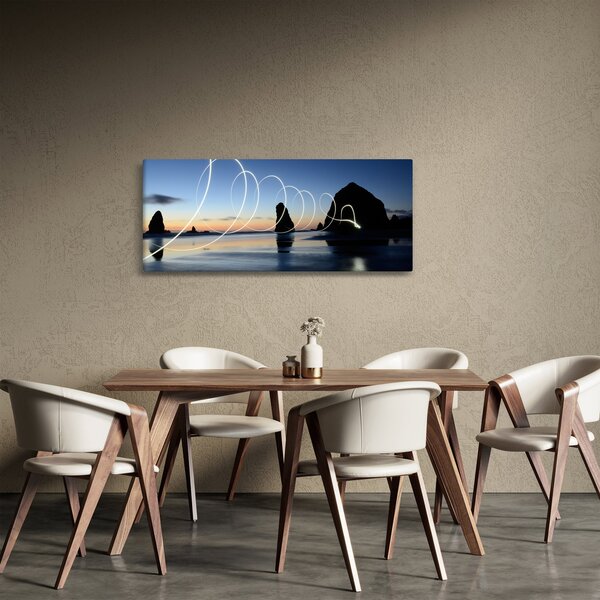 Obraz - pláž pri západe (120x50 cm)