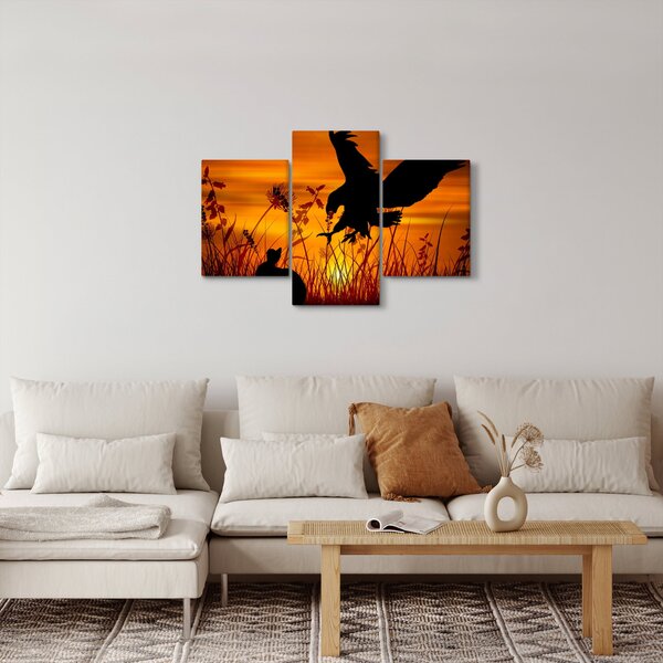 Obraz siluety dravca (90x60 cm)
