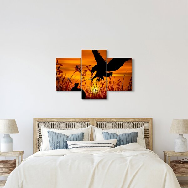 Obraz siluety dravca (90x60 cm)