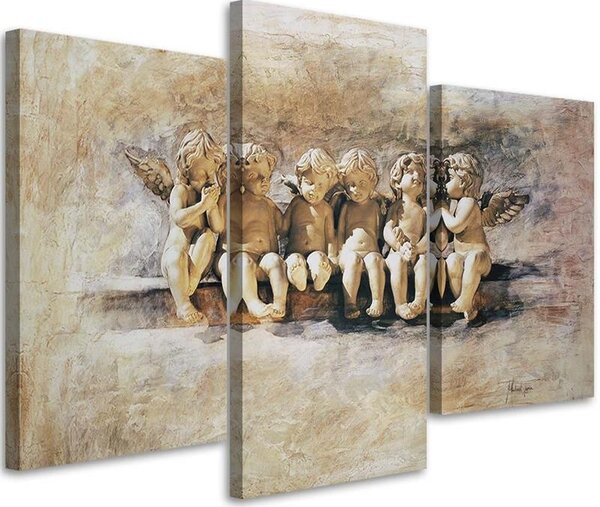 Obraz na plátne 6 anjelov - 3 dielny Rozmery: 60 x 40 cm