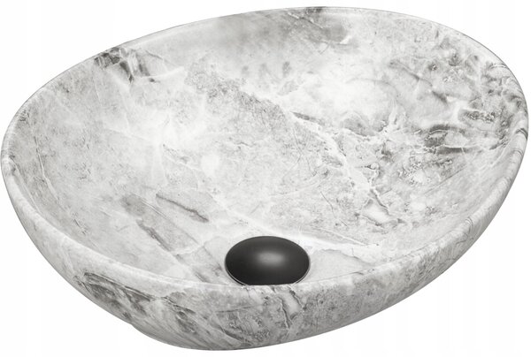 MEXEN - Elza umývadlo na dosku, 40 x 33 cm - biela kameň - 21014093