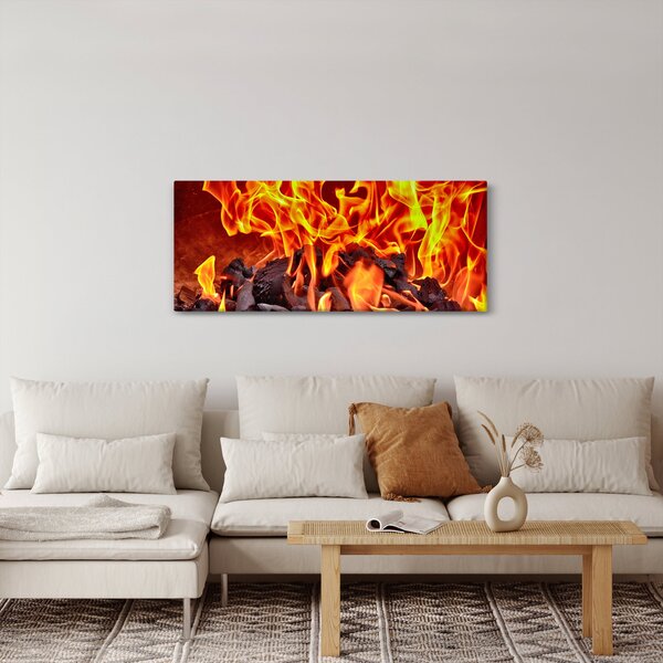 Obraz horiacich uhlíkov (120x50 cm)