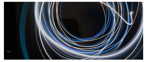 Obraz modrých liniek (120x50 cm)