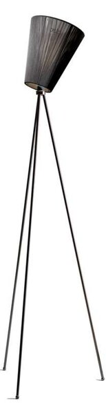 Stojacie Lampa Northern, Oslo Wood, stmievateľné, Čierna, Obývacia izba, Tkanina / Textil, Dizajnový