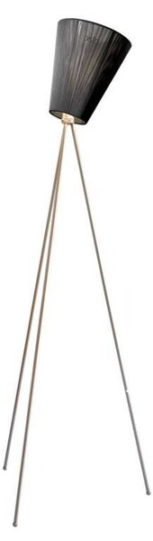 Stojacie Lampa Northern, Oslo Wood, stmievateľné, Čierna, Obývacia izba, Tkanina / Textil, Dizajnový