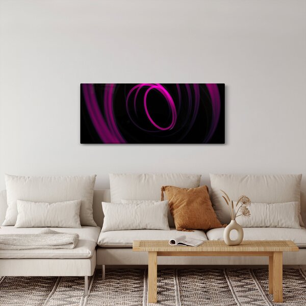 Obraz - fialové čiary (120x50 cm)