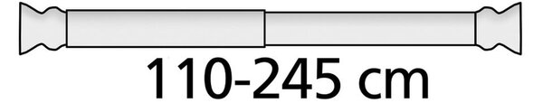 Biela tyč na sprchový záves 110 - 245 cm – Wenko