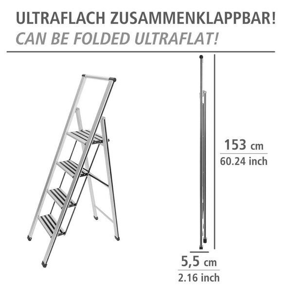 Skladacie schodíky Wenko Ladder, výška 153 cm