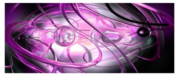 Obraz krásnej fialovej abstrakcie (120x50 cm)